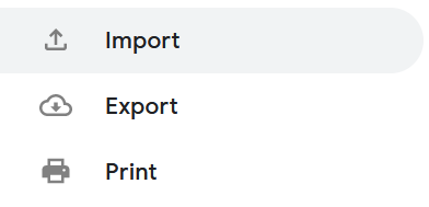 Importing contacts to Gmail