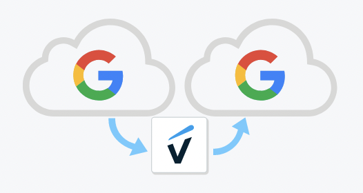 Schematic representation of backing Gmail up to another account using VaultMe