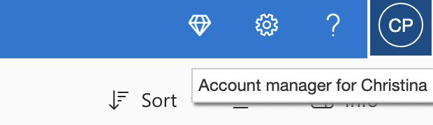 Menu button for accessing account details in OneDrive