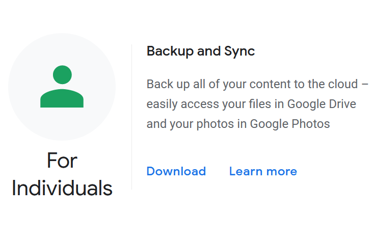 How to transfer Google Drive to a new account manually, Option 2: Backup and Sync