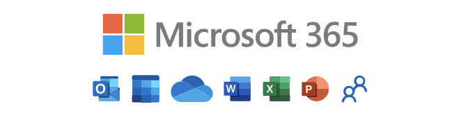 Logos of Microsoft 365 applications