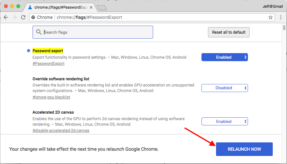 how to backup google chrome saved passwords